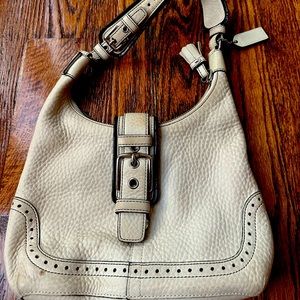 Coach Small Ivory Leather Handbag